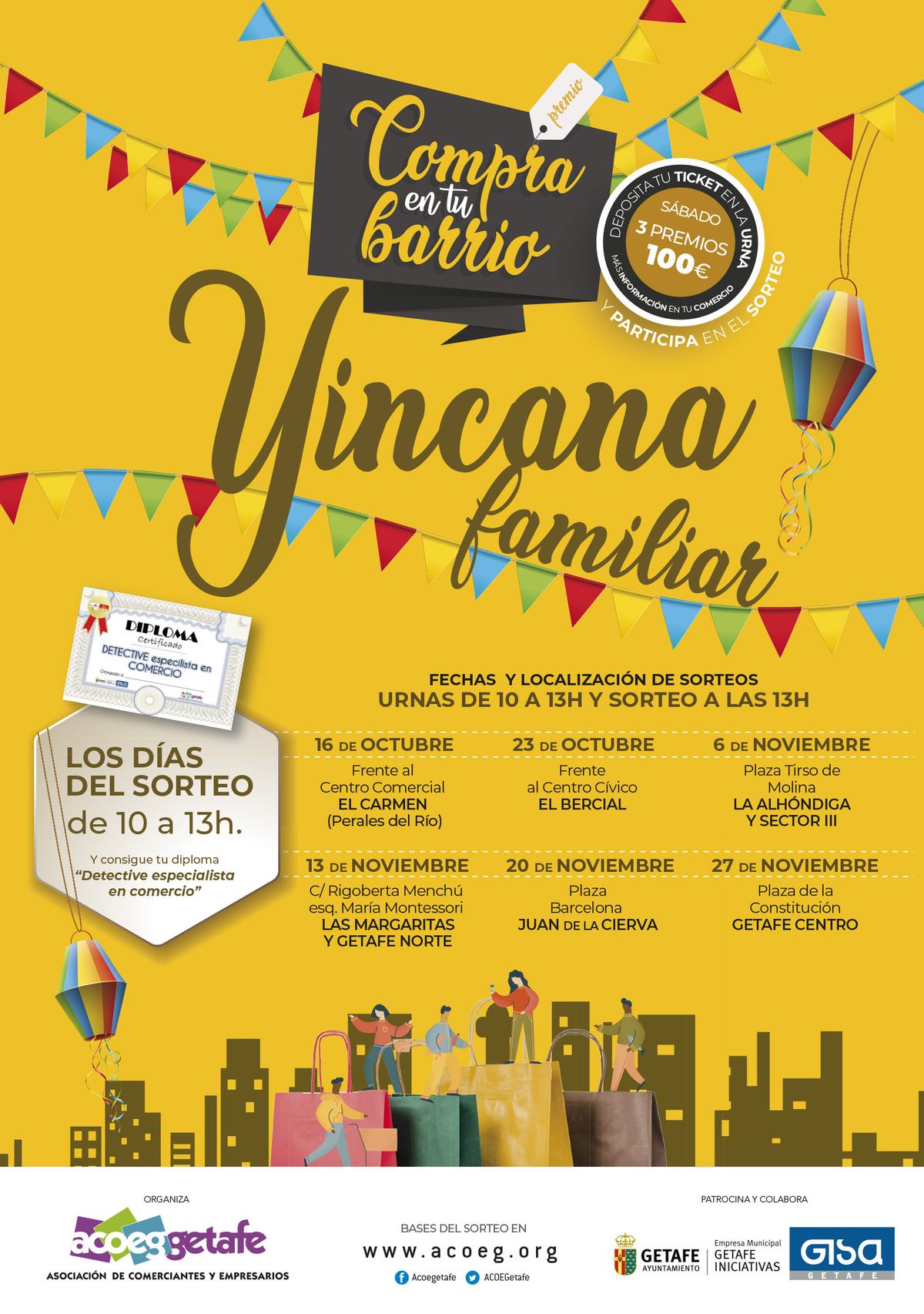 SORTEO COMPRA EN TU BARRIO ALHÓNDIGA , Plaza Tirso de Molina 2021