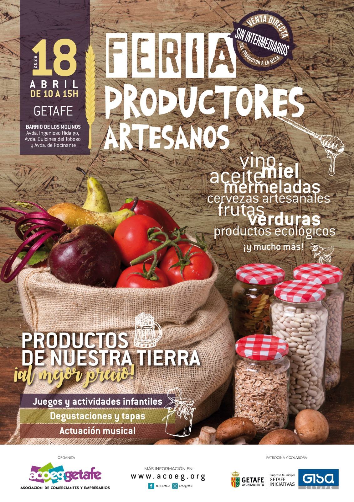 FERIA DE PRODUCTORES Y ARTESANOS 18 ABRIL 2026